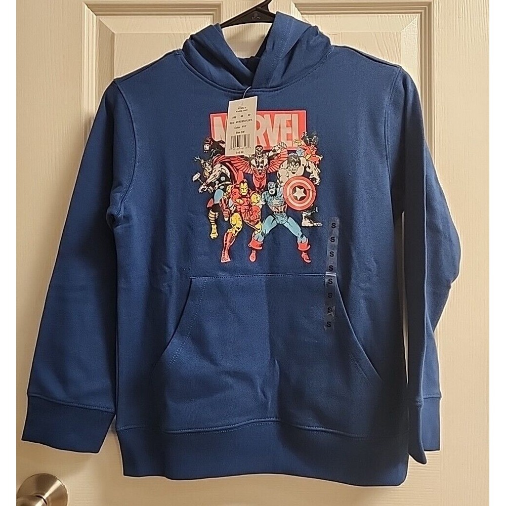 Marvel Superheroes Youth Small PULLOVER HOODIE YOUTH APPAREL NEW WITH TAGS